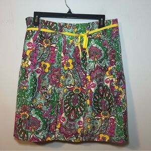 NWT Lilly Pulitzer Multi Prom Committee Claire Printed Taff Mini Skirt Size 10